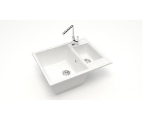 Мойка мат. (190/Q1) J190G31 Жаклин БЕЛЫЙ 605x490x210 "КАРЕЛЬСКИЙ КАМЕНЬ"