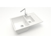 Мойка мат. (210/Q1) J210G31 Блонди БЕЛЫЙ 755x500x218 "КАРЕЛЬСКИЙ КАМЕНЬ"