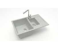 Мойка мат. (210/Q10) J210G36 Блонди СВЕТЛО-СЕРЫЙ 755х500х218 "Карельский камень"