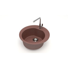 Мойка мат. J3G37 Черая ТЕРРАКОТ d510x191 "GLANZ"