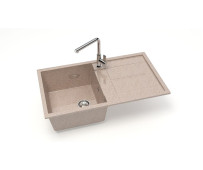 Мойка глянец L17G34 Рони ПЕСОЧНЫЙ d850x500х196 "GLANZ"
