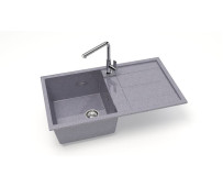 Мойка глянец L17G35 Рони ТЁМНО-СЕРЫЙ d850x500х196 "GLANZ"
