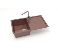Мойка глянец L17G37 Рони ТЕРРАКОТ d850x500х196 "GLANZ"