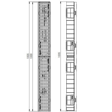 Комплект Gidrolica Light: лоток водоотводный ЛВ -10.11,5.9,6 - пластиковый  с решеткой РВ- 10.11.50 пластиковой ячеистой, кл. B125
