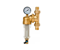 Фильтр с манометром 1" ViEiR для хол. воды СТЕКЛО
